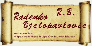 Radenko Bjelopavlović vizit kartica